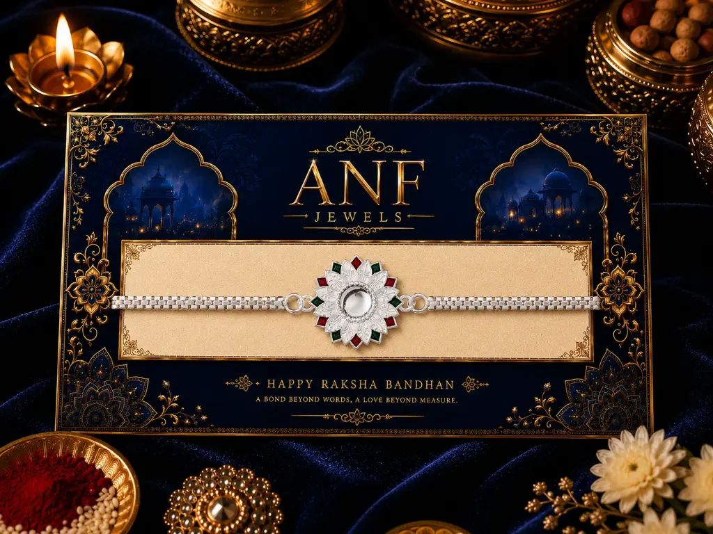 Silver Blossom Rakhi